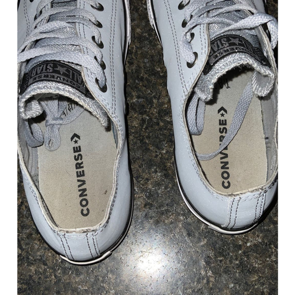 Converse All Star Greyish Blue Leather Sneaker - Picture 6 of 9